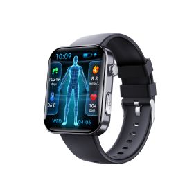 Smart Watch For Men Women Healthy Mornitoring Ips Screen Fitness Tracker With Bluetooth Call  IP67 Waterproof Heart Rate Sleep SpO2 Monitor Pedom (Option: Black-Leather)
