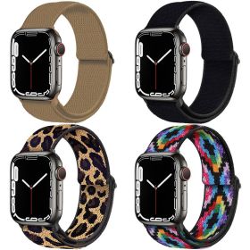 Compatible with watch Bands, Stretchy Nylon Solo Loop Bands for Apple Watch (Color: 4PCS#2, size: 42/44/45/49)