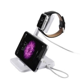 NEW Apple iWatch and iPhone and iPad a Dual Charging Stand (Color: Black)
